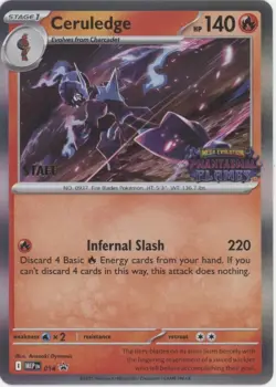 Ceruledge Pokemon Phantasmal Flames Staff Promo #014 - Image 1