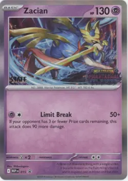 Zacian Pokemon Phantasmal Flames Staff Promo #015 - Image 1