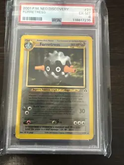 Forretress Rare #21 - PSA EX-MT 6 - 2001 Neo Discovery Unlimited - Pokemon TCG - Image 1