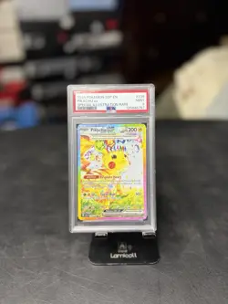 2024 POKEMON SSP EN-SURGING SPARKS SPECIAL ILLUSTRATION RARE PIKACHU EX PSA 9 - Image 1