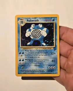 Pokemon Poliwrath 15/130 Base Set 2 Holo Rare MP - Image 3