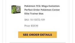 Mega Evolution Perfect Order Pokemon Center Exclusive Elite Trainer Box ETB - Image 3
