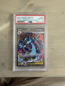 Pokemon Mega Charizard X ex Me: Mega Evolution Promo 023 EX Holo Promo PSA 10 - Image 1