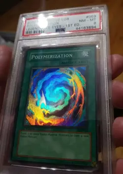 Yugioh Polymerization 2002 1st Edition PSA 8 NM-Mint LOB-059 New Super Rare ! - Image 3