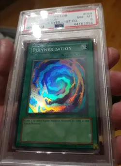 Yugioh Polymerization 2002 1st Edition PSA 8 NM-Mint LOB-059 New Super Rare ! - Image 4