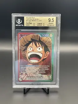 Monkey D. Luffy OP13-001 Carrying on His Will 2025 Leader Alt Art BGS 9.5 - Image 1