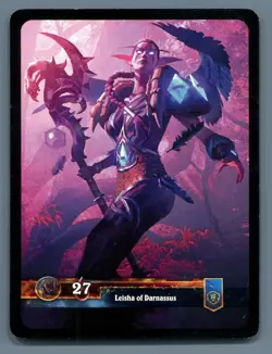 Leisha of Darnassus World of Warcraft WoW Card TCG Alliance Druid 1/27 Uncommon - Image 2