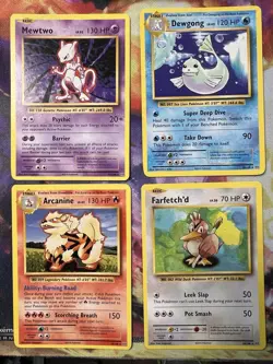 Pokemon Evolutions Non Holo Rare 4 Card Lot Mewtwo - Image 1