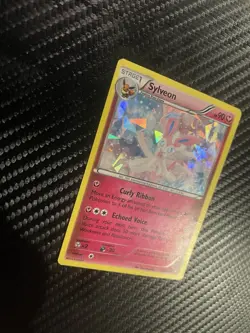 Pokemon Card TCG Sylveon 72/111 XY Furious Fists Cracked Ice Holo Rare 2014 LP - Image 4