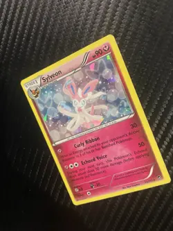 Pokemon Card TCG Sylveon 72/111 XY Furious Fists Cracked Ice Holo Rare 2014 LP - Image 5