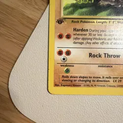 Graveler Pokemon Card 1 st Edition Fossil Set 37/62 1999 WOTC MP - Image 2