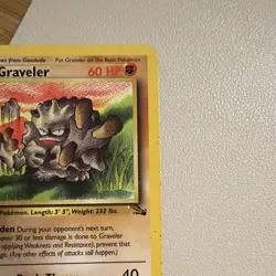 Graveler Pokemon Card 1 st Edition Fossil Set 37/62 1999 WOTC MP - Image 4