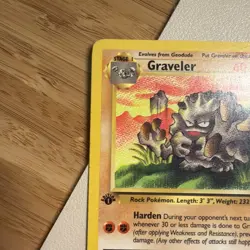 Graveler Pokemon Card 1 st Edition Fossil Set 37/62 1999 WOTC MP - Image 5