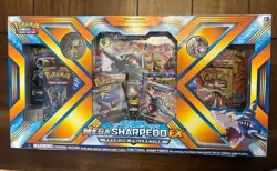 Mega M Sharpedo EX Premium Collection Pokemon Card 6 Boosters XY evolutions - Image 1