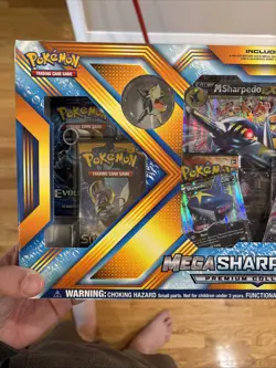Mega M Sharpedo EX Premium Collection Pokemon Card 6 Boosters XY evolutions - Image 3