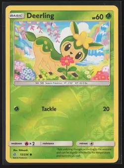 Deerling Common SM - Cosmic Eclipse 15/236 LP Pokemon Card Reverse Holo - Image 1