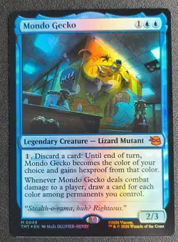 MTG Mondo Gecko, Foil, NM/Unplayed, TMNT - Image 1