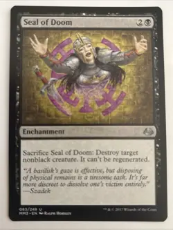 MTG Modern Masters 2017 Seal of Doom 083/249 LP - Image 1