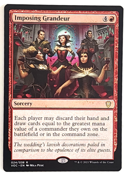 MTG MAGIC ~ IMPOSING GRANDEUR ~ SORCERY ~ 24 ~ CRIMSON ~ RARE ~ NM - Image 1