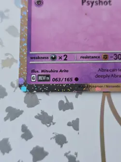 Pokemon 151 Alakazam EX Collection Promo Cards Set SVP 050 Abra 063 Kadabra 064 - Image 3
