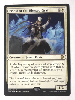 Priest of the Blessed Graf 007/038 Commander Crimson Vow MTG Magic NM - Image 1