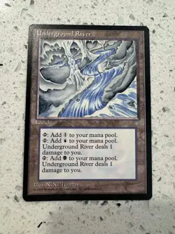 MTG Underground River Ice Age (Ungraded, Excellent, 1995) - Image 1