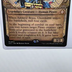 Showcase ADMIRAL BRASS, UNSINKABLE mtg NM Commander Caverns of Ixalan Mythic - Image 2