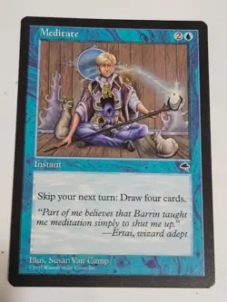Meditate #76 (NM) Tempest TMP Magic MTG LP - Image 1
