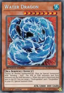 Yugioh! LP Water Dragon - SGX2-ENC01 - Secret Rare - 1st Edition Lightly Played, - Image 1