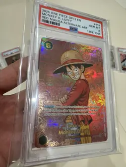 One Piece Monkey D Luffy OP13-118 Red Manga PSA 10 Custom Proxy Replica Display - Image 3