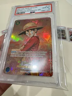 One Piece Monkey D Luffy OP13-118 Red Manga PSA 10 Custom Proxy Replica Display - Image 5