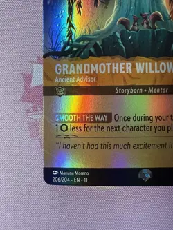 Disney Lorcana Winterspell GRANDMOTHER WILLOW Ancient Advisor Epic Foil #206/204 - Image 2