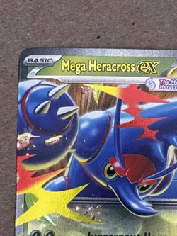 Pokemon TCG Mega Heracross EX Card 004/094 Phantasmal Flames Holo English NM - Image 3