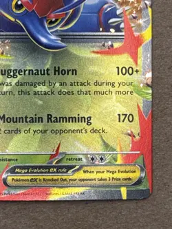 Pokemon TCG Mega Heracross EX Card 004/094 Phantasmal Flames Holo English NM - Image 5