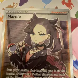 Marnie Full Art Trainer Sword & Shield Base Set 200/202 Pokemon Card TCG - Image 3