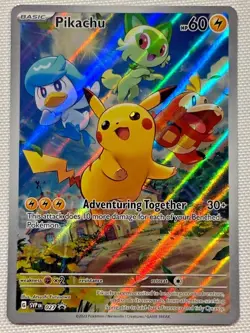 Pikachu SVP Black Star Promos SVP027 Full Art Holo Pokemon Card #27 - Image 1