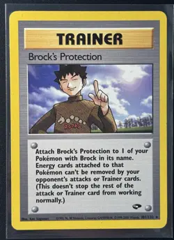 Brock's Protection 101/132 - Gym Challenge Rare - 2000 Pokemon Card - LP/MP - Image 1