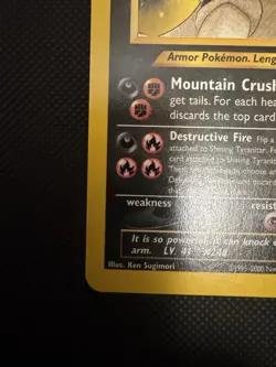 Pokemon Neo Destiny Shining Tyranitar Holo Card 113/105 Mint Condition - Image 3