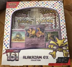 Pokemon Scarlet & Violet 151 Alakazam ex Box 3 Promo Cards 4 Booster Packs - Image 1