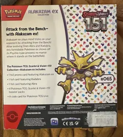 Pokemon Scarlet & Violet 151 Alakazam ex Box 3 Promo Cards 4 Booster Packs - Image 5