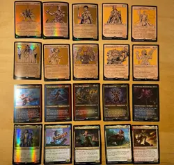 Magic The Gathering Lot Of 20 Battle For Baldur’s Gate GOLD Cards FOILS Rares - Image 1