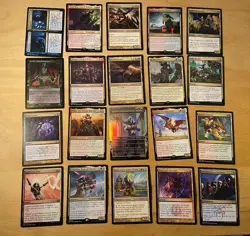 Magic The Gathering Lot Of 20 Gold Cards Including Rares and Mythics NM - Image 1