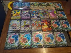 23 Pokemon Jumbo Card Lot - Pikachu Lucario VStar Lance Charizard V Shiny Jumbos - Image 2