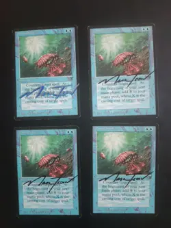 Mtg Mana Drain Legends 4x Playset Signed By Mark Tedin LP Condition No RESERVE - Image 1
