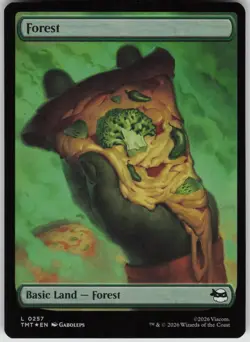 MTG Forest 0257 Foil NM TMNT Magic 257 - Image 1
