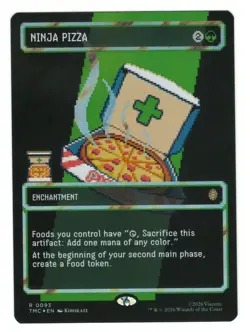 MTG Ninja Pizza Borderless Surge Foil Teenage Mutant Magic The Gathering TCG - Image 1