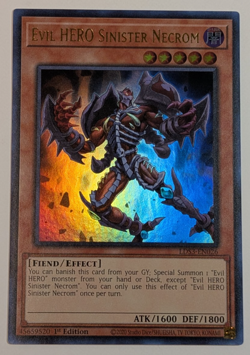 Yugioh TCG - 1x Evil Hero Sinister Necrom - LDS3-EN026 - NM - 1st Edition Ultra - Image 1