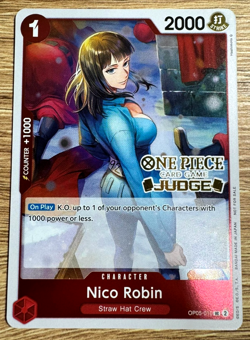 Nico Robin OP05-010 judge stamp one piece card - Image 1