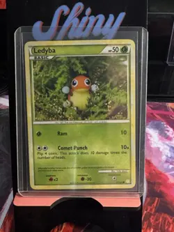 Pokemon TCG Ledyba Reverse Holo Card 71/123 HeartGold SoulSilver Yuka Morii - Image 1
