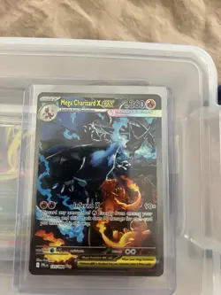 Pokemon Mega Charizard X ex Holo Mega Evolution Card PFL Set 125/094 - Image 3